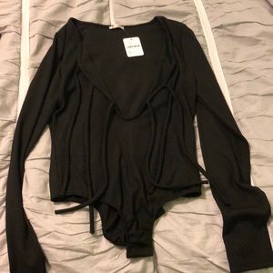 Free People Lace-Up Body Suit